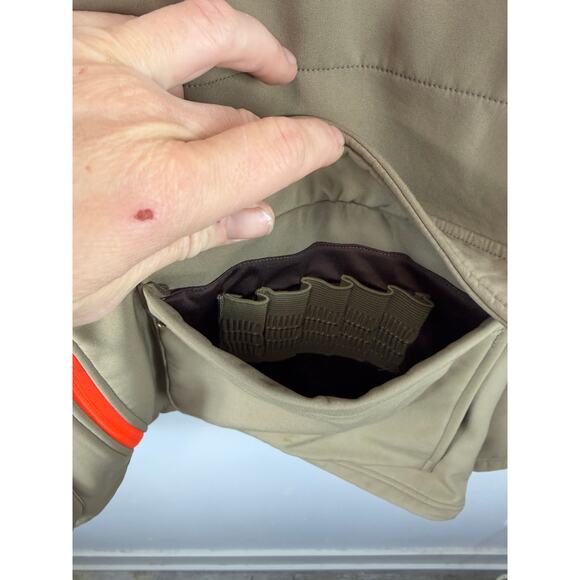 GameHide Bird Hunting Jacket Tan Blaze Orange Fleece Lined Size XL Shell Pockets - Picture 10 of 12